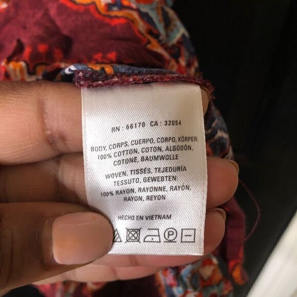 Anthropologie Meadow Rue Blouse Womens XS Medallion Boho Short Sleeve Tunic - Picture 5 of 7